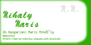 mihaly maris business card